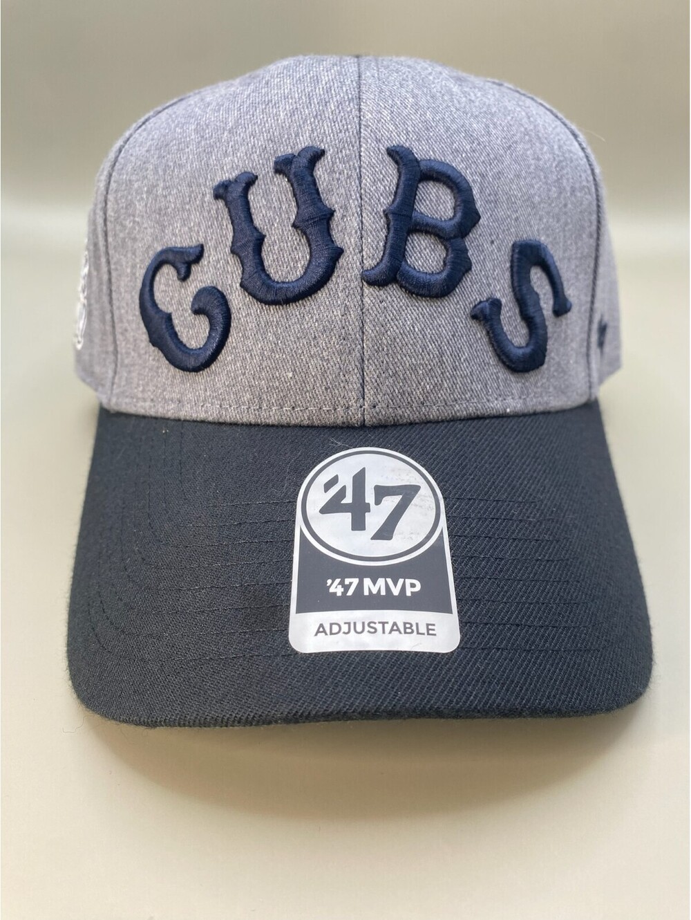 NEW Chicago Cubs Cooperstown Granite Script ’47 MVP Adjustable Hat